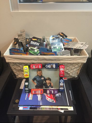 Gift basket with picture of girl and boy